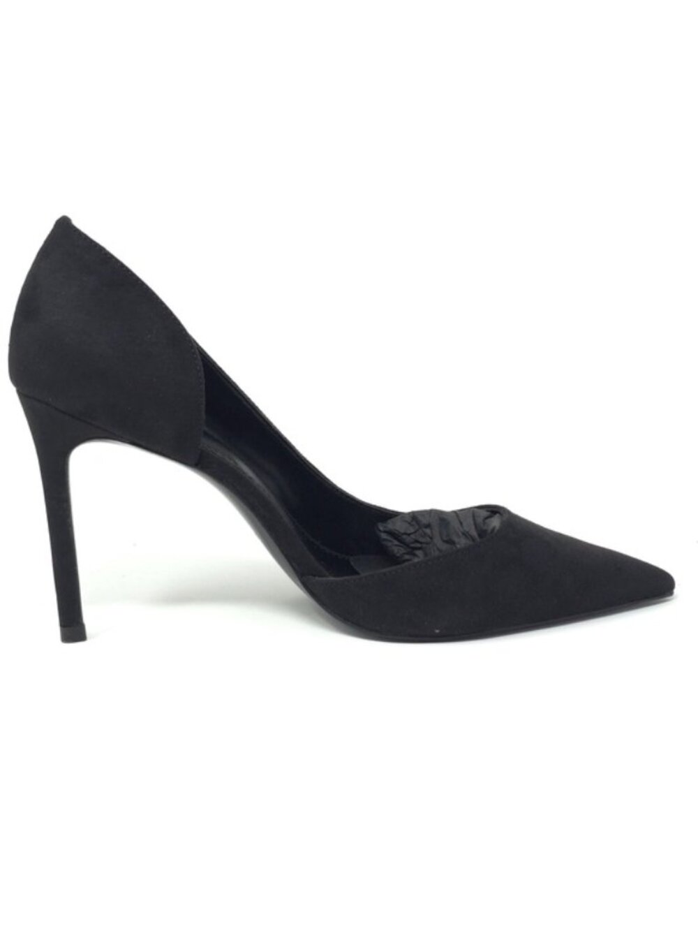 Mango Audrey Black Suede Pointed Toe Stiletto Pumps Size EU 37 / US 9.5M - Picture 5 of 11